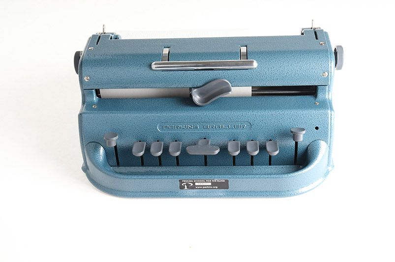 Perkins Standard mechanische brailleschrijfmachine - blauw